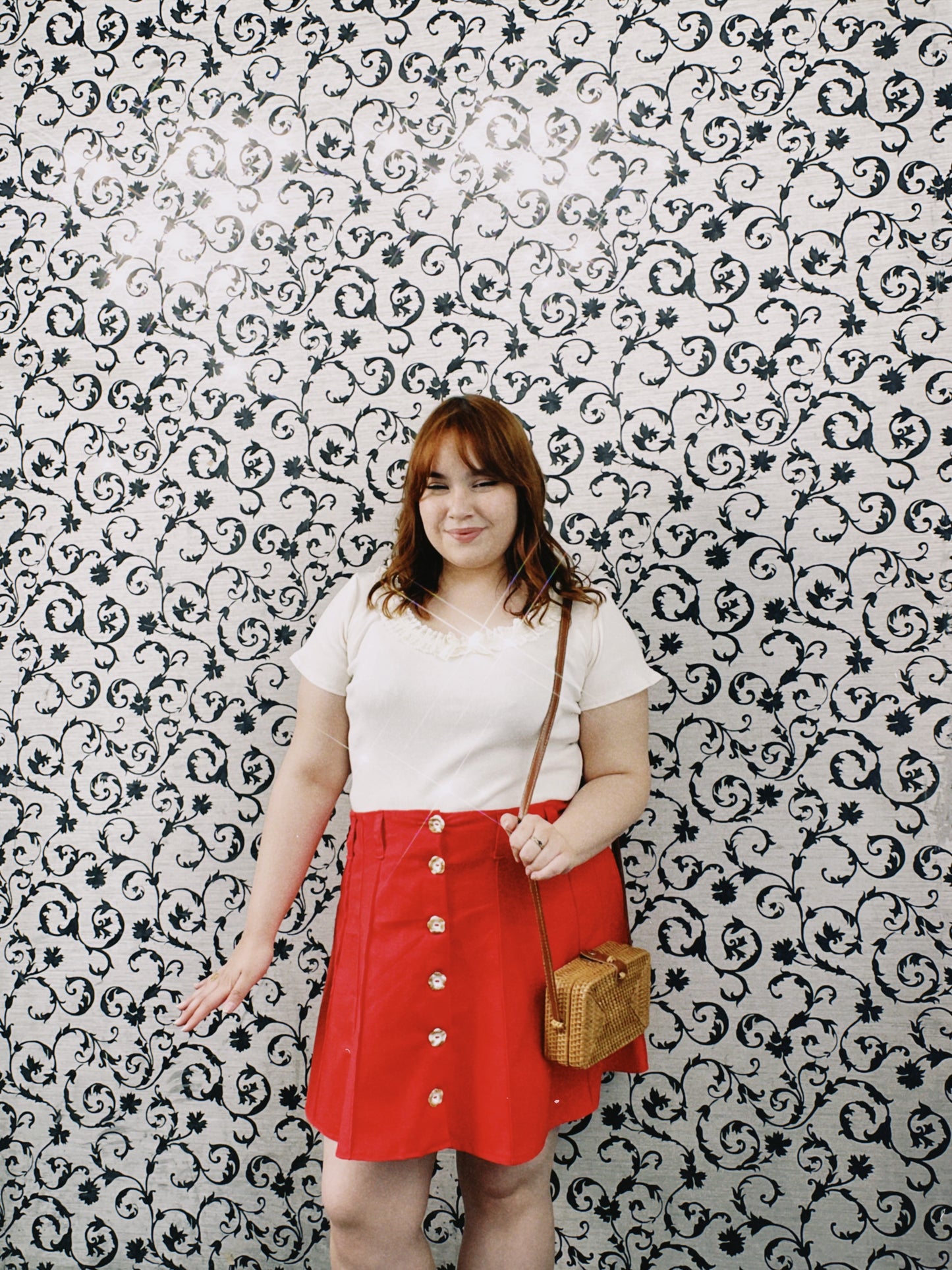 Falda Sandy roja