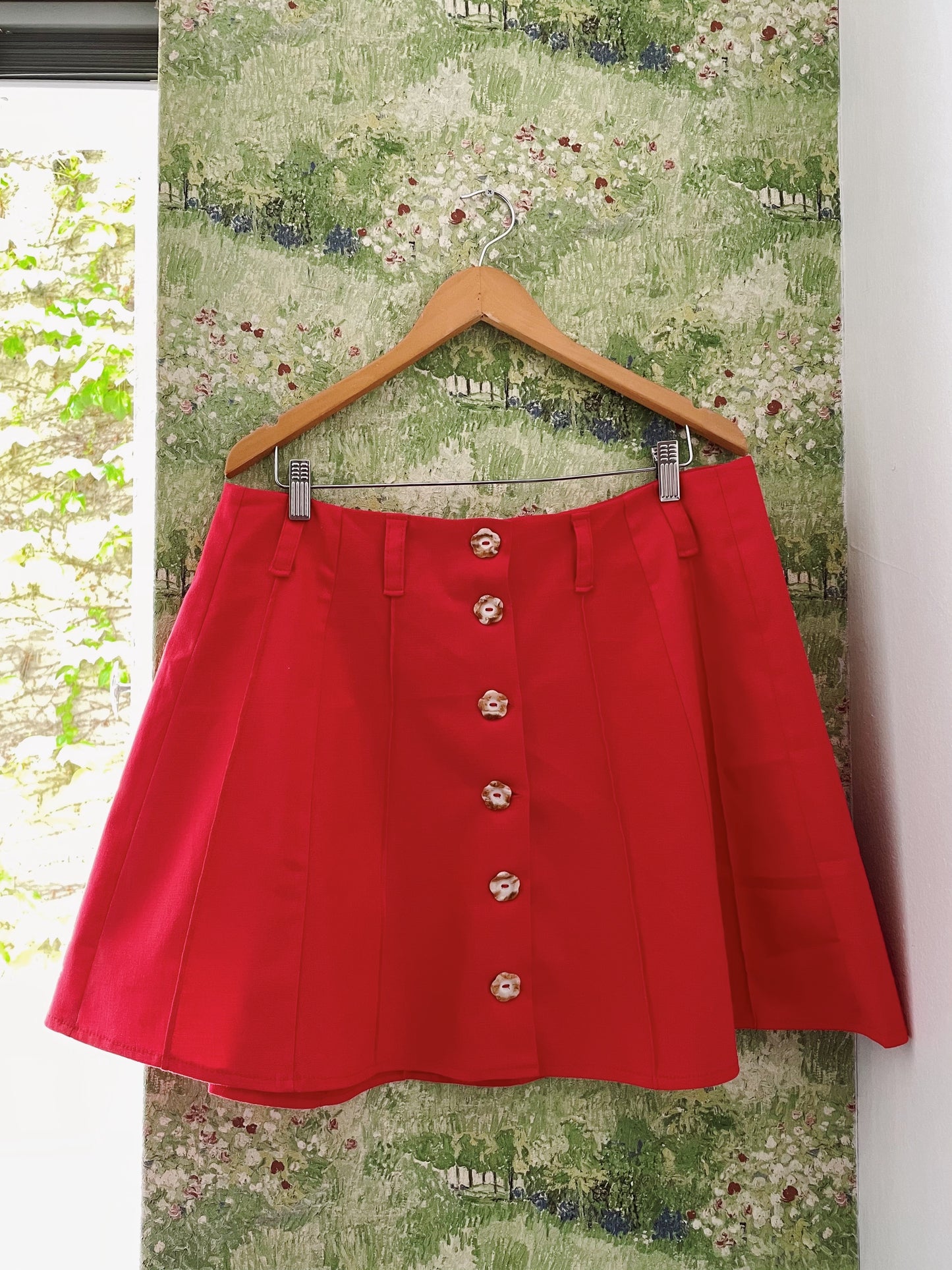 Falda Sandy roja