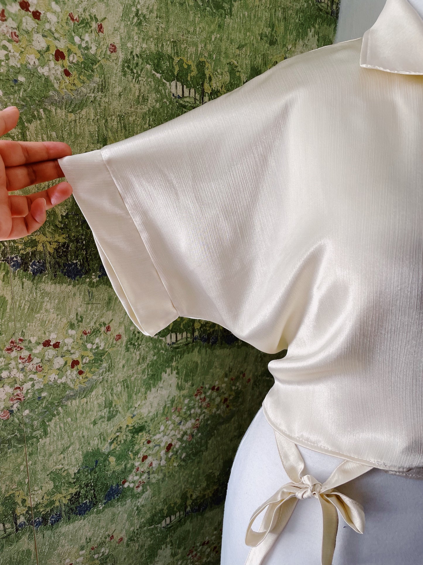 Blusa Cruzada Satinada