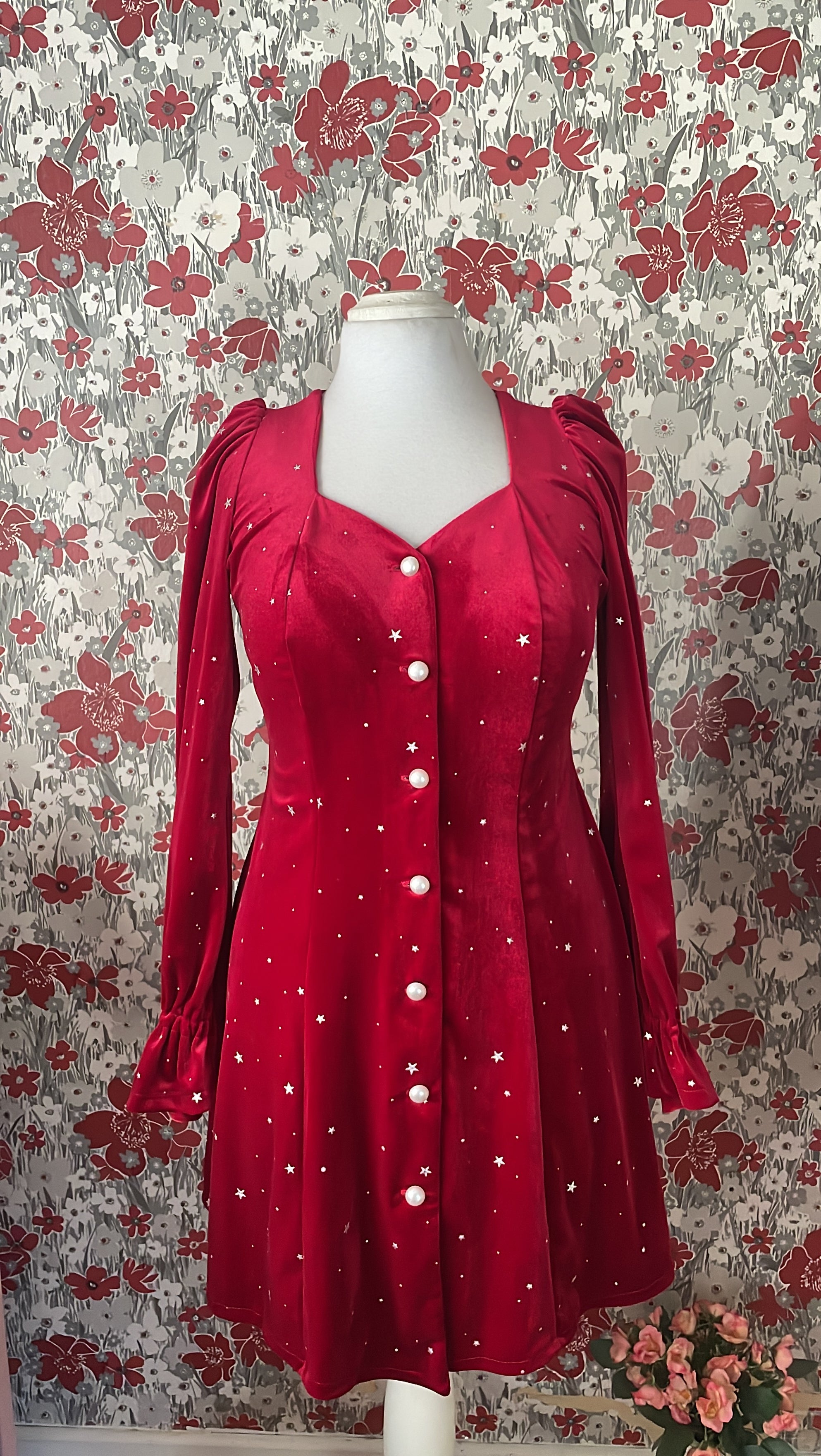 Kirsten Velvet Star - ROJO