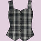 (PREORDER) Vest Sastrero Cuadrille y Gris Liso