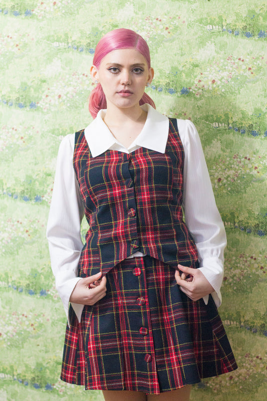 (PREORDER) Vest Sastrero Cuadrille Rojo-Negro