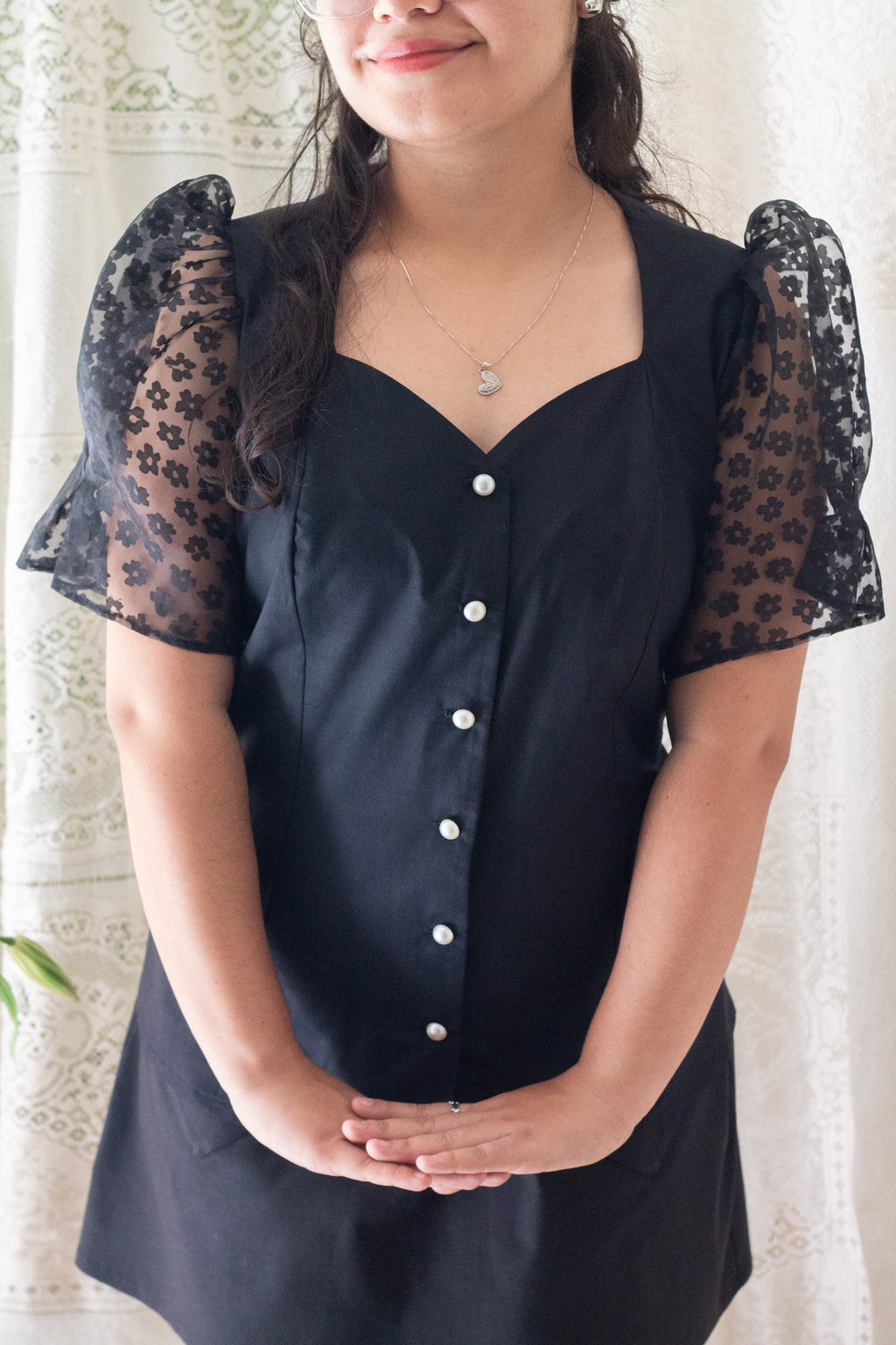 Blusa Heart Algodon negro