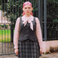 (PREORDER) Vest Sastrero Cuadrille y Gris Liso