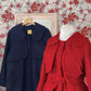 Abrigo Gabardina Rojo 100% Lana