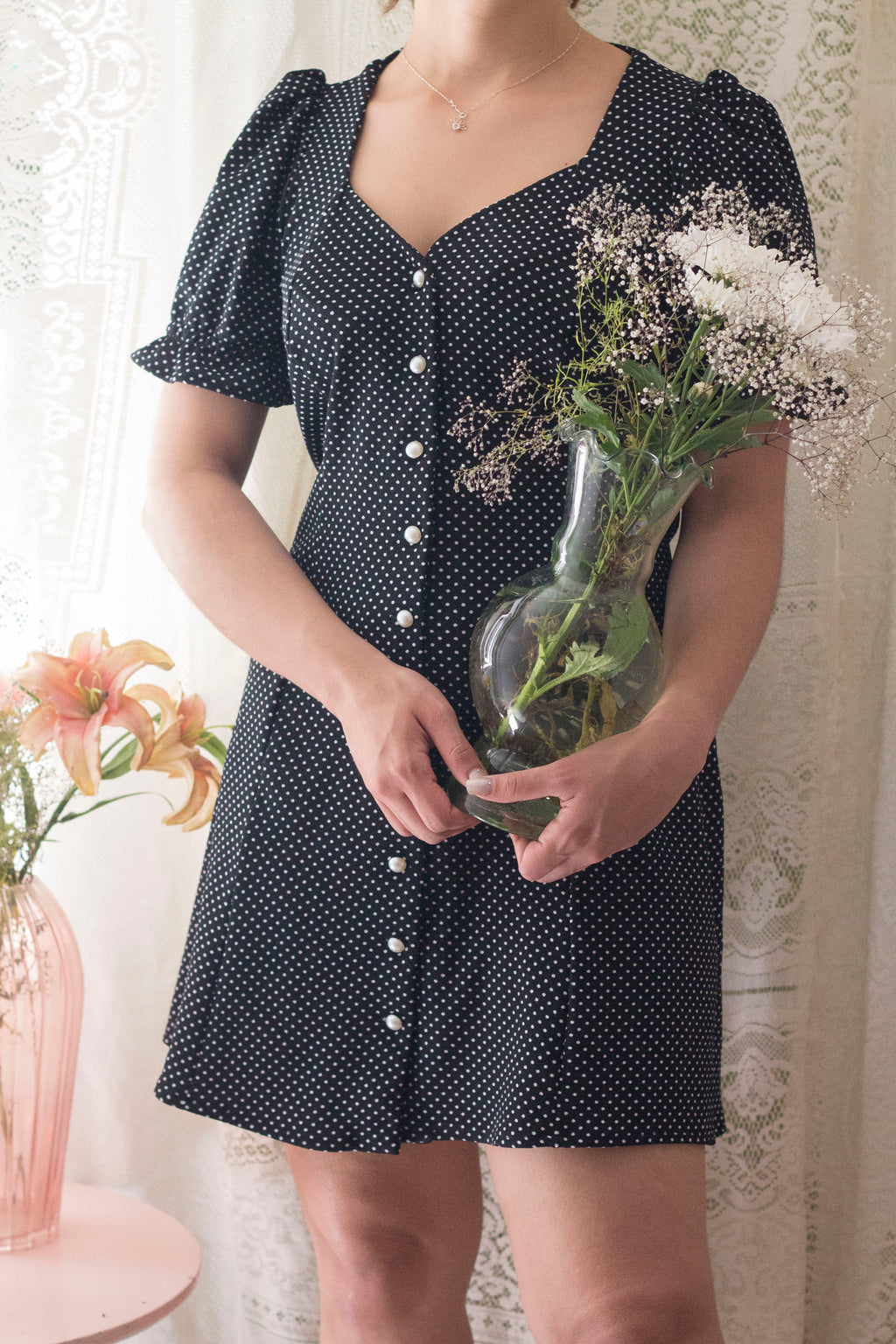 Kirsten Polka dots Negro