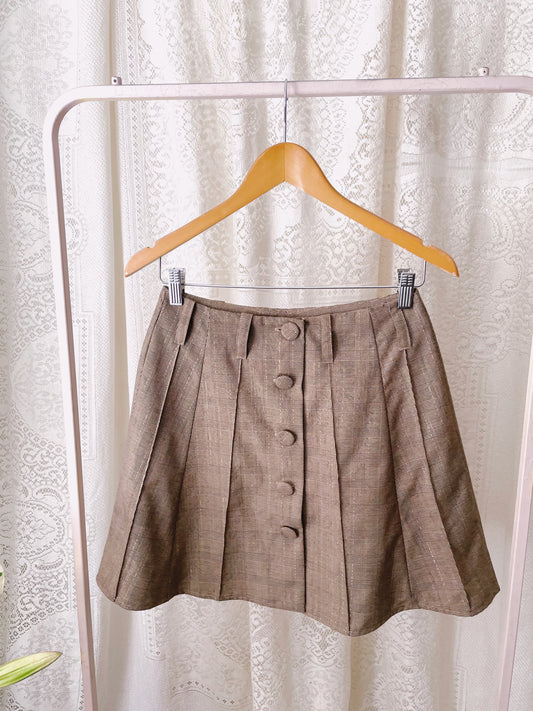 (STOCK S) Falda Lilly Principe de gales CAFE