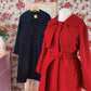 Abrigo Gabardina Rojo 100% Lana