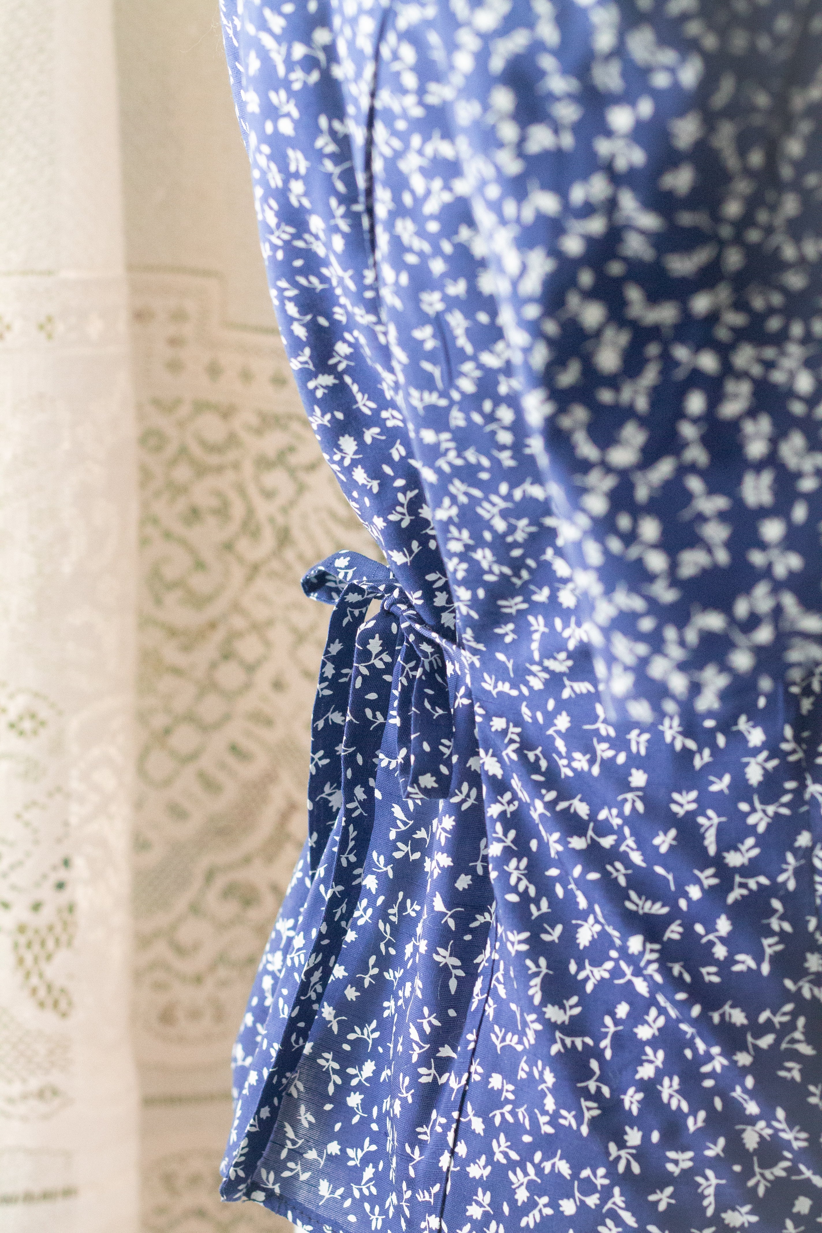 Blusa Heart Comoda y estiliza algodón azul floreado