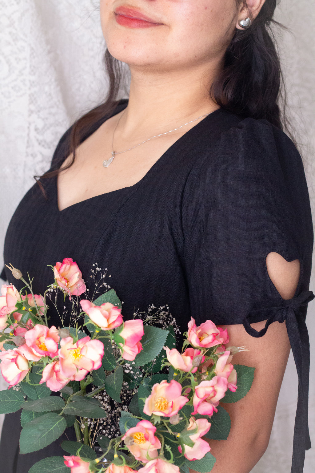 Vestido mini heart Negro