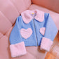 Fluffy Heart Jacket celeste (PRE ORDER)