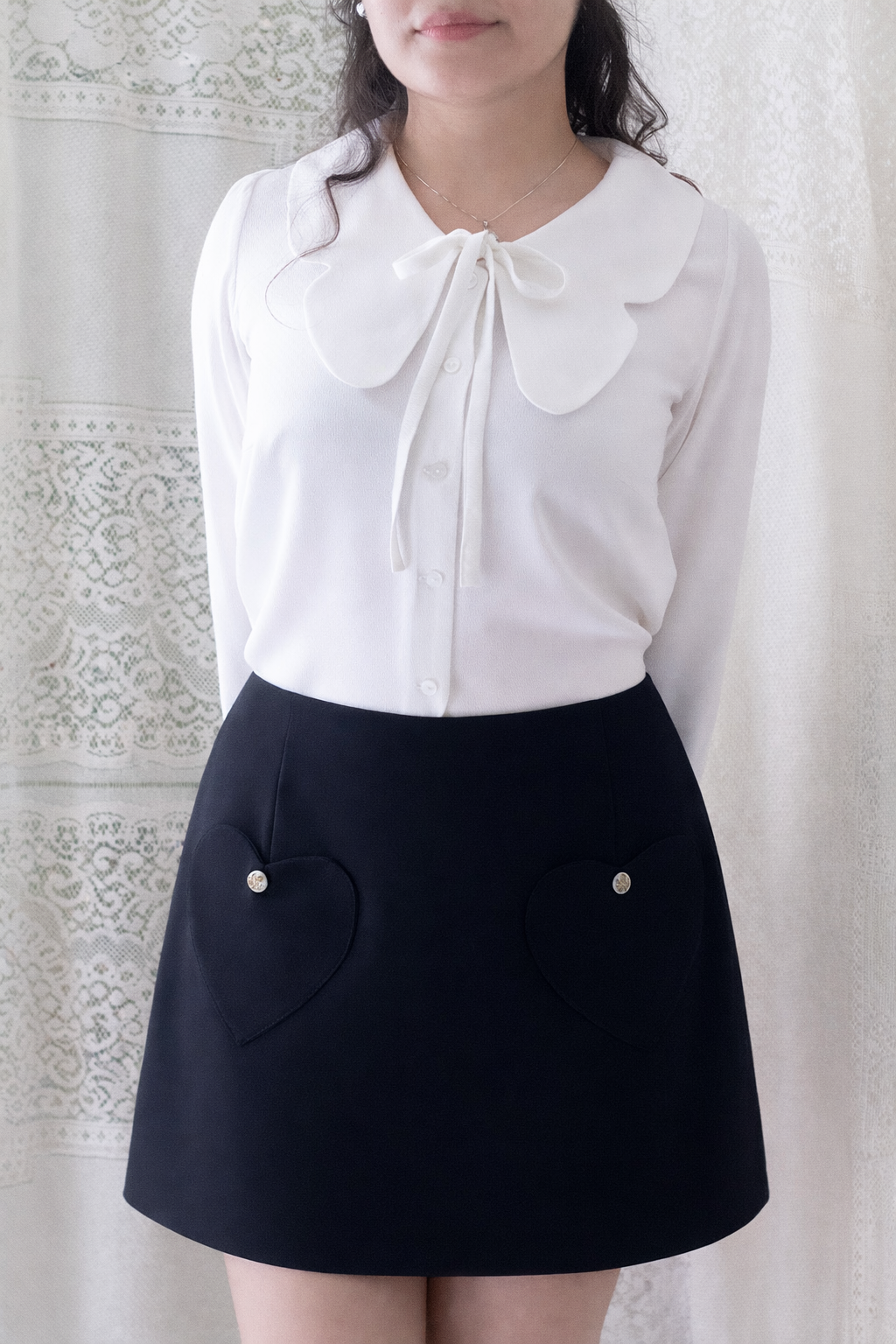 Falda Short algodón negro grafito